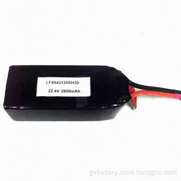 22.4V/2,800mAh/30C Airsoft Gun Battery Li-po High Rate Battery, Compliant with RoHS Directives